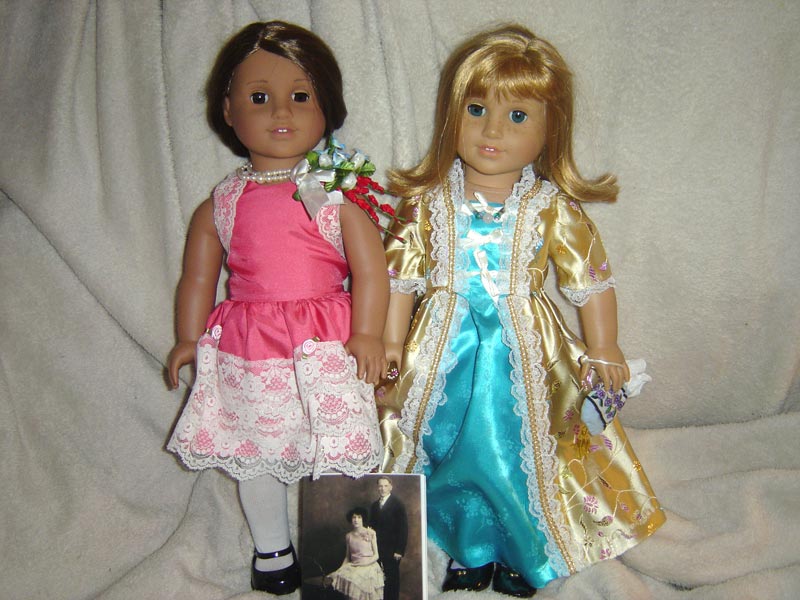 Dolls in Lisa's Dresses